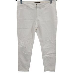 Crosby Chino Pants‎ 6 White Mid Rise Stretch Flat Ankle Skinny Dressy Casual